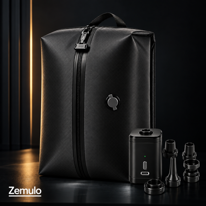 תיק ואקום שחור של Zemulo, משאבה חשמלית נטענת וחמישה ראשי חיבור
